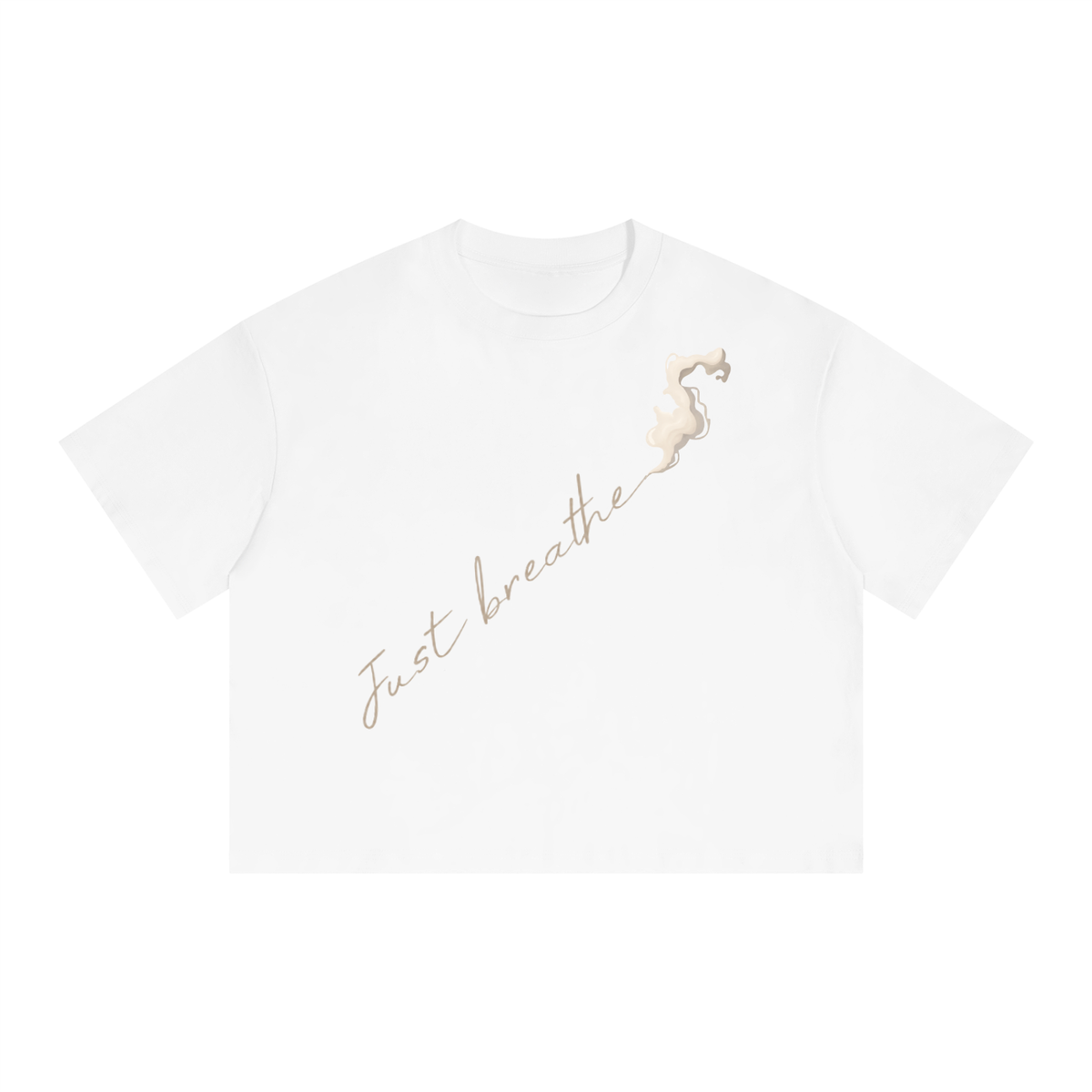 Unisex Boxy Drop Shoulder Crop T-Shirt