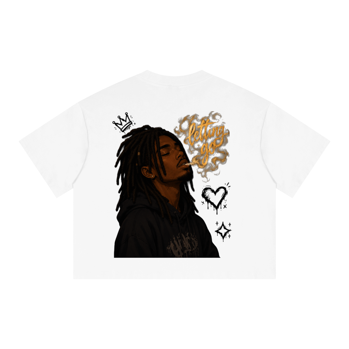 Unisex Boxy Drop Shoulder Crop T-Shirt