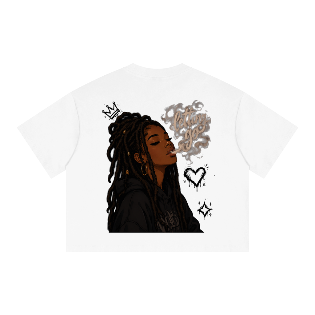 Unisex Boxy Drop Shoulder Crop T-Shirt