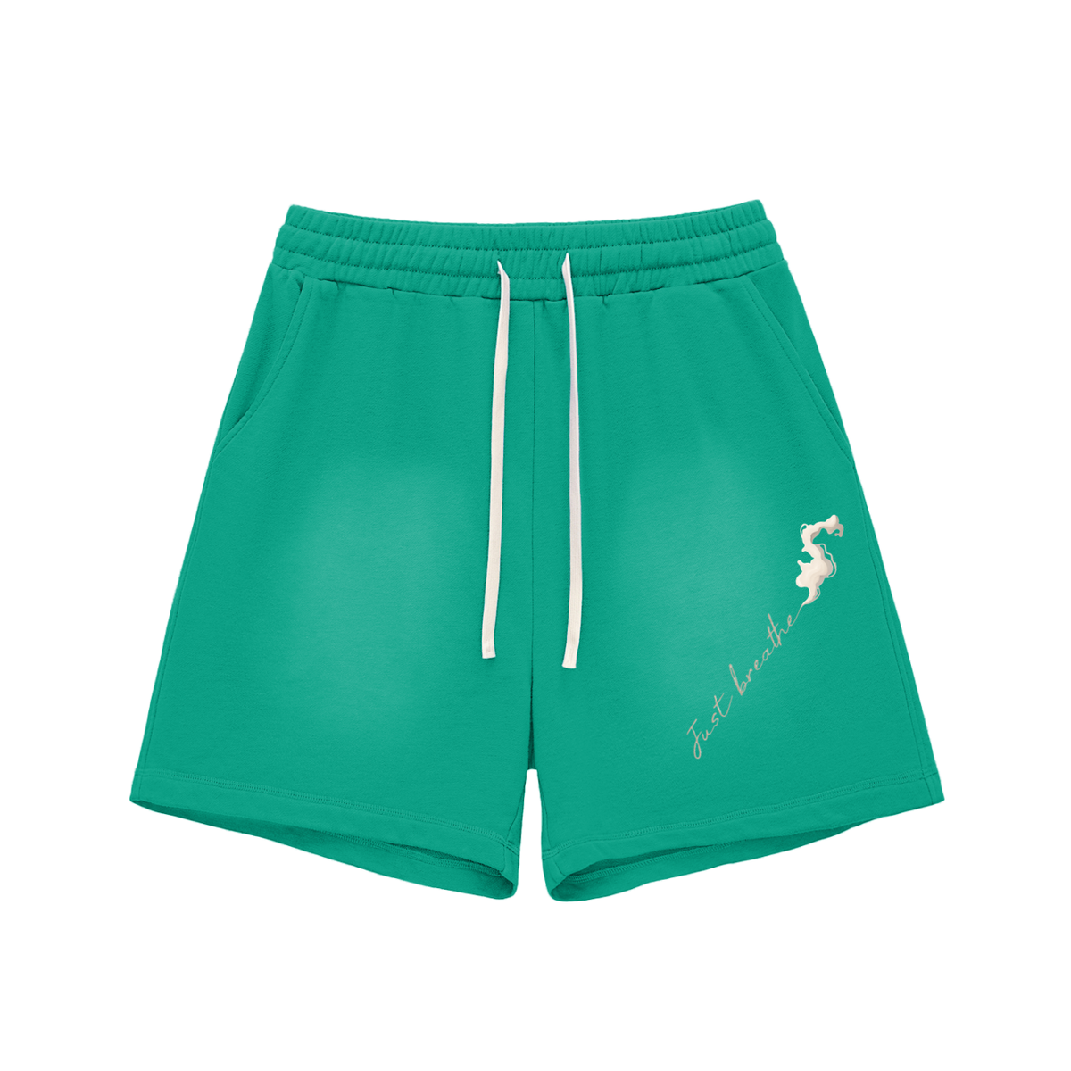 Sun Fade Raw Edge Cotton Shorts