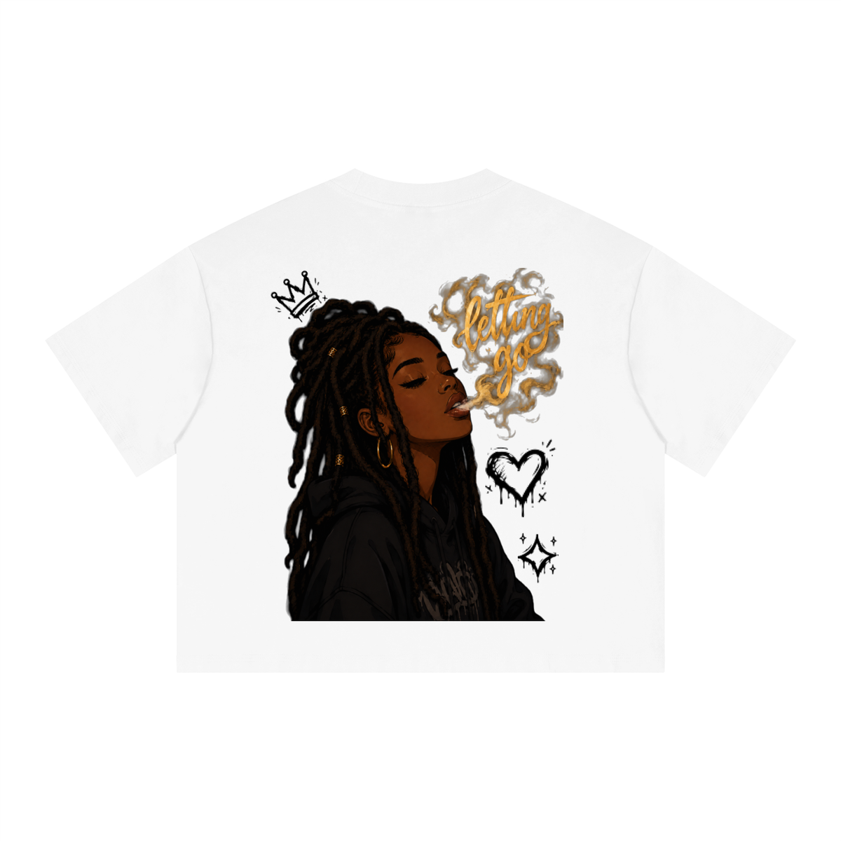 Unisex Boxy Drop Shoulder Crop T-Shirt